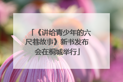 《讲给青少年的六尺巷故事》新书发布会在桐城举行
