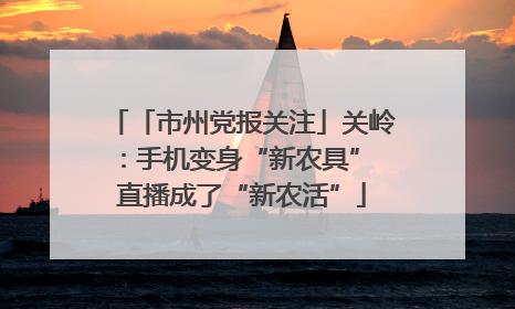 「市州党报关注」关岭：手机变身“新农具” 直播成了“新农活”