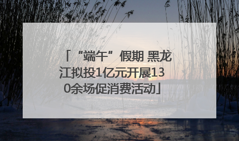 “端午”假期 黑龙江拟投1亿元开展130余场促消费活动