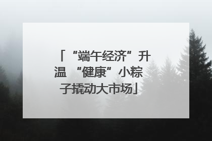 “端午经济”升温 “健康”小粽子撬动大市场