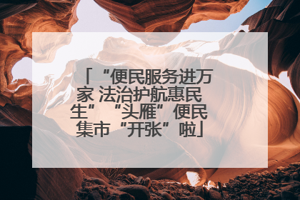 “便民服务进万家 法治护航惠民生”“头雁”便民集市“开张”啦
