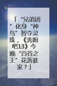 “兄弟团”化身“神鸟”智夺灵珠，《奔跑吧13》今晚“百谷之王”花落谁家？