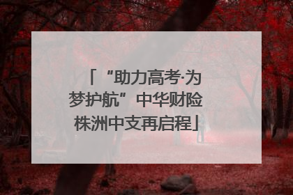 “助力高考·为梦护航”中华财险株洲中支再启程