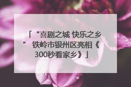 “喜剧之城 快乐之乡” 铁岭市银州区亮相《300秒看家乡》