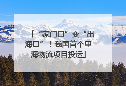 “家门口”变“出海口”！我国首个里海物流项目投运