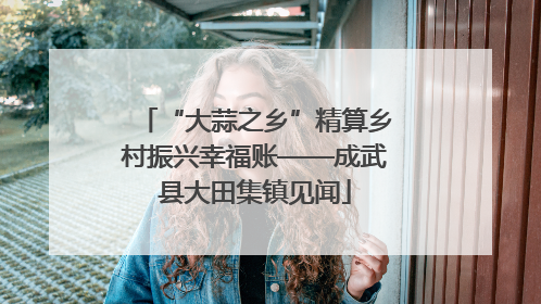 “大蒜之乡”精算乡村振兴幸福账——成武县大田集镇见闻