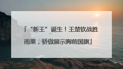 “新王”诞生！王楚钦战胜雨果，骄傲展示胸前国旗