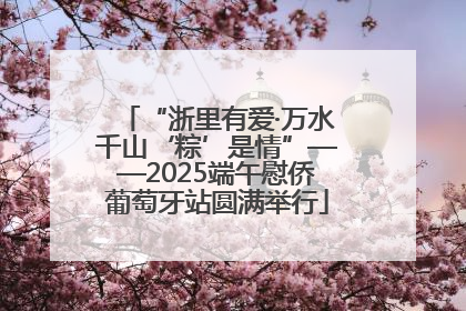 “浙里有爱·万水千山‘粽’是情”——2025端午慰侨葡萄牙站圆满举行