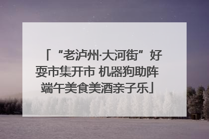 “老泸州·大河街”好耍市集开市 机器狗助阵端午美食美酒亲子乐