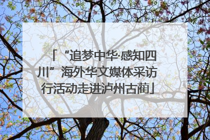 “追梦中华·感知四川”海外华文媒体采访行活动走进泸州古蔺