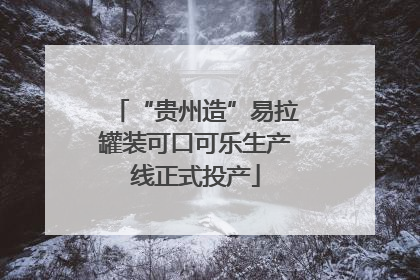 “贵州造”易拉罐装可口可乐生产线正式投产