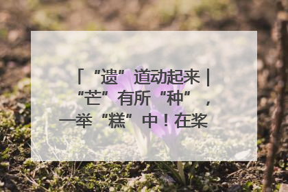“遗”道动起来｜“芒”有所“种”，一举“糕”中！在桨影拳风里，邂逅最“动”人的风景！（内含报名信息）