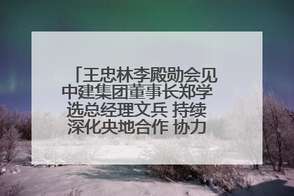 王忠林李殿勋会见中建集团董事长郑学选总经理文兵 持续深化央地合作 协力推动支点建设