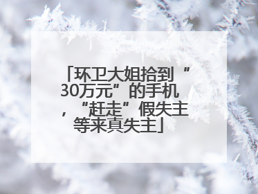 环卫大姐拾到“30万元”的手机，“赶走”假失主等来真失主