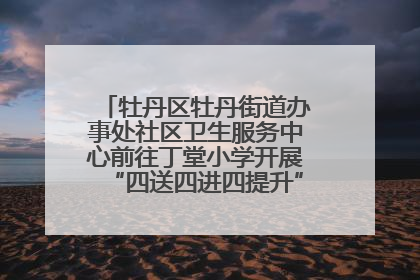 牡丹区牡丹街道办事处社区卫生服务中心前往丁堂小学开展“四送四进四提升”及无烟日宣传活动