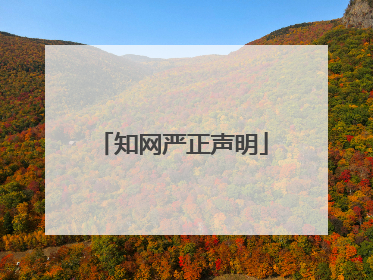 知网严正声明