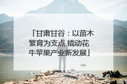 甘肃甘谷：以苗木繁育为支点 撬动花牛苹果产业新发展