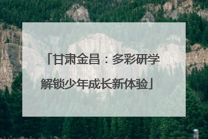 甘肃金昌：多彩研学解锁少年成长新体验