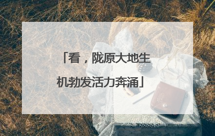 看，陇原大地生机勃发活力奔涌