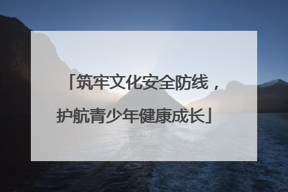 筑牢文化安全防线，护航青少年健康成长