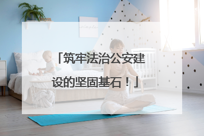筑牢法治公安建设的坚固基石！