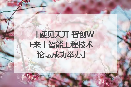 硬见天开 智创WE来丨智能工程技术论坛成功举办