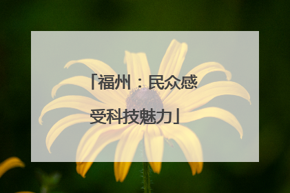 福州：民众感受科技魅力