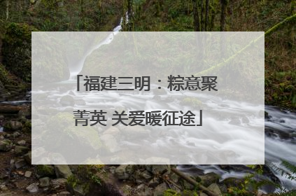 福建三明：粽意聚菁英 关爱暖征途