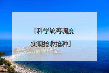 科学统筹调度实现抢收抢种