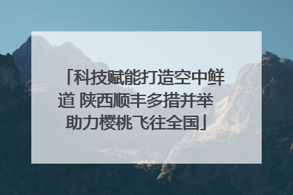 科技赋能打造空中鲜道 陕西顺丰多措并举助力樱桃飞往全国