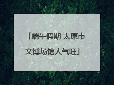 端午假期 太原市文博场馆人气旺