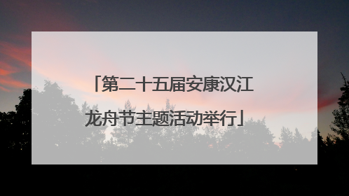 第二十五届安康汉江龙舟节主题活动举行