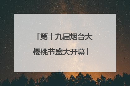 第十九届烟台大樱桃节盛大开幕