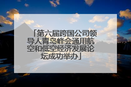 第六届跨国公司领导人青岛峰会通用航空和低空经济发展论坛成功举办