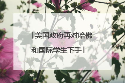 美国政府再对哈佛和国际学生下手