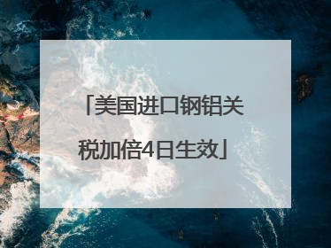 美国进口钢铝关税加倍4日生效