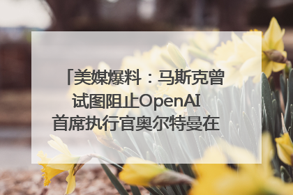 美媒爆料：马斯克曾试图阻止OpenAI首席执行官奥尔特曼在中东的AI交易