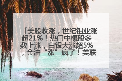 美股收涨，世纪铝业涨超21%！热门中概股多数上涨，白银大涨超5%，金油“涨”疯了！美联储官员最新表态
