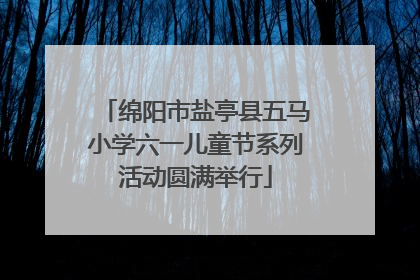 绵阳市盐亭县五马小学六一儿童节系列活动圆满举行