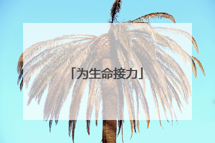 为生命接力