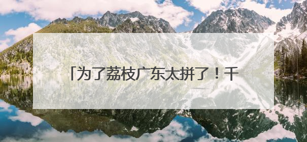 为了荔枝广东太拼了！千万达人十万村播都来了