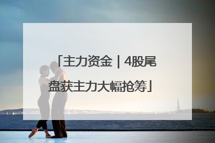 主力资金｜4股尾盘获主力大幅抢筹