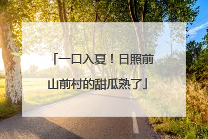 一口入夏！日照前山前村的甜瓜熟了