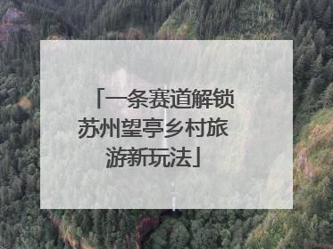 一条赛道解锁苏州望亭乡村旅游新玩法