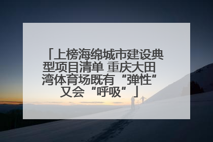 上榜海绵城市建设典型项目清单 重庆大田湾体育场既有“弹性”又会“呼吸”