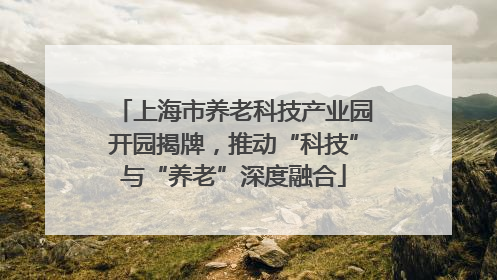上海市养老科技产业园开园揭牌，推动“科技”与“养老”深度融合