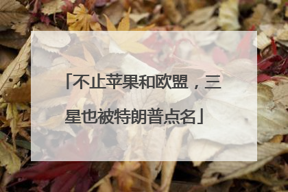 不止苹果和欧盟，三星也被特朗普点名