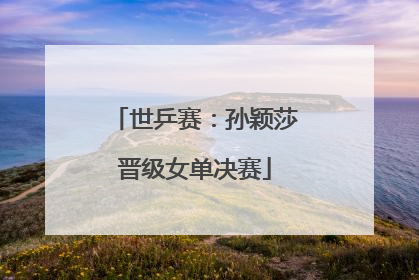 世乒赛：孙颖莎晋级女单决赛