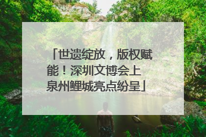 世遗绽放，版权赋能！深圳文博会上 泉州鲤城亮点纷呈