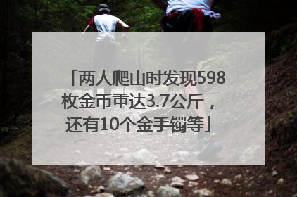 两人爬山时发现598枚金币重达3.7公斤，还有10个金手镯等